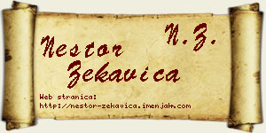 Nestor Zekavica vizit kartica